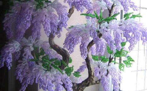Hiasan dalaman DIY - manik bonsai