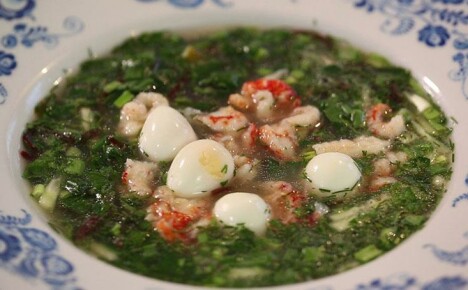 Ein altes russisches gesundes Gericht - Botvinya, ein klassisches Rezept für eine leichte und reichhaltige Suppe