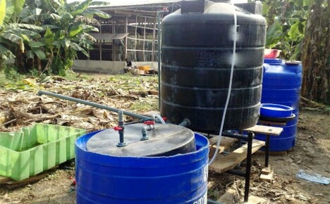 Biogasanläggning i ett privat hus