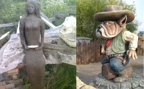 Kunststenen en betonnen sculpturen in het land en in de tuin