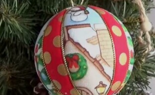 Schöne DIY-Dekorationen - Weihnachtsbaumdekorationen mit der Kimekomi-Technik
