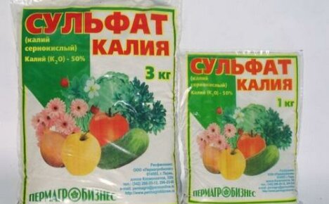 Potassium sulfate for fertilizing potatoes, cucumbers and tomatoes