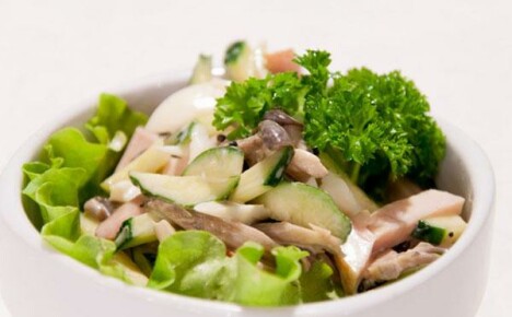 Beliebtester Schinken-Pilz-Salat
