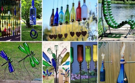 Ev içi ve yazlık evler için cam şişelerden ne yapılabilir