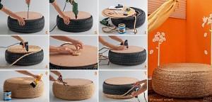 vyrábět nábytek z automobilových pneumatik