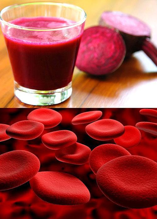 Sucul de sfeclă influențează formarea globulelor roșii din sânge