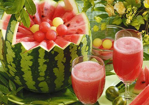 Gesunder und leckerer Wassermelonensaft