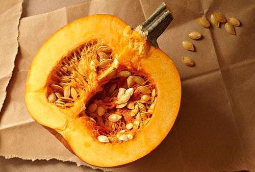 Pumpkin seeds are eaten raw, dry and fried