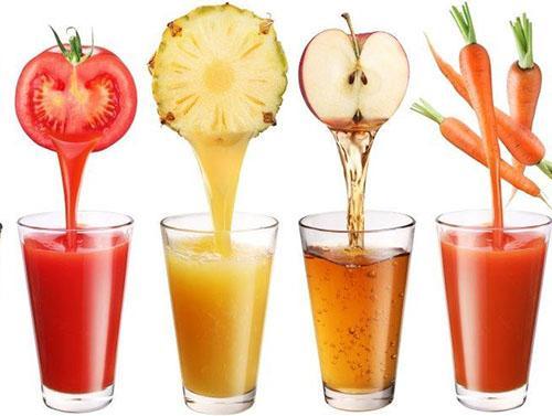Sucos de frutas e vegetais beneficiam o corpo