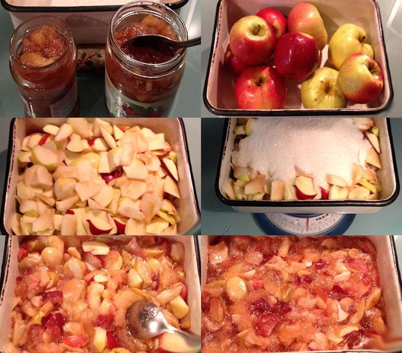 етапи на приготвяне на сладко от ябълки