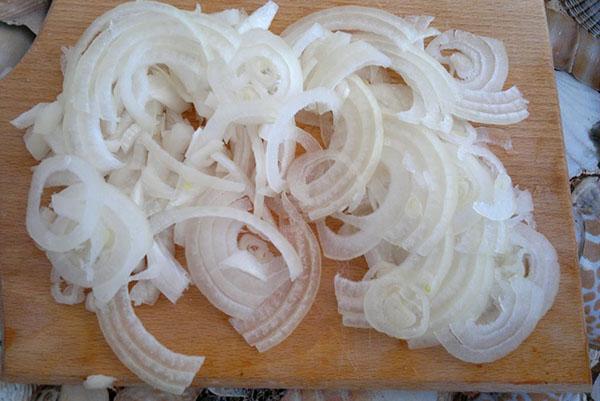 chop the peeled onion
