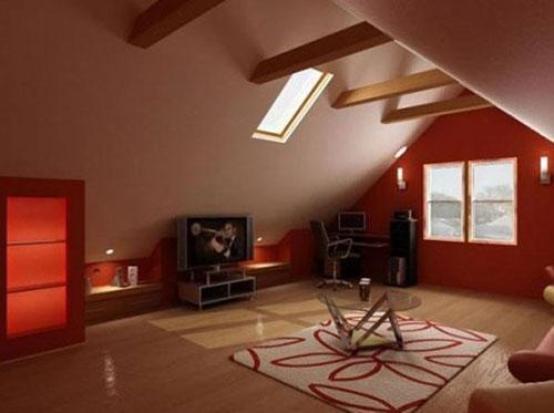 Dachboden Entspannungsbereich Design