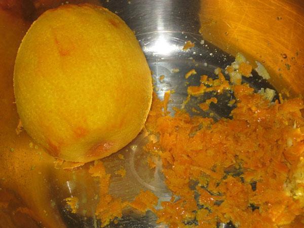 rub the zest of an orange