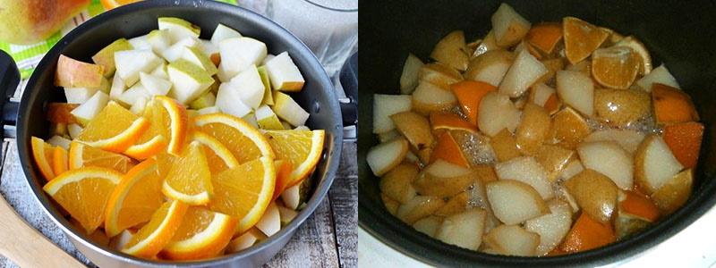 ทำแยมลูกแพร์และส้ม