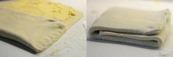 fold the dough into an envelope and refrigerate