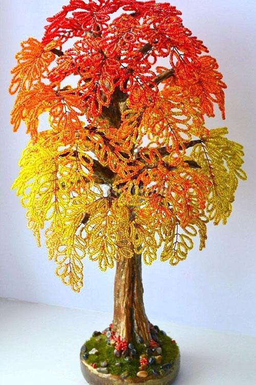 podzimní strom korálků