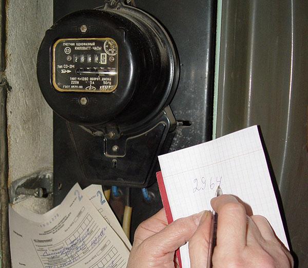 induction meter readings
