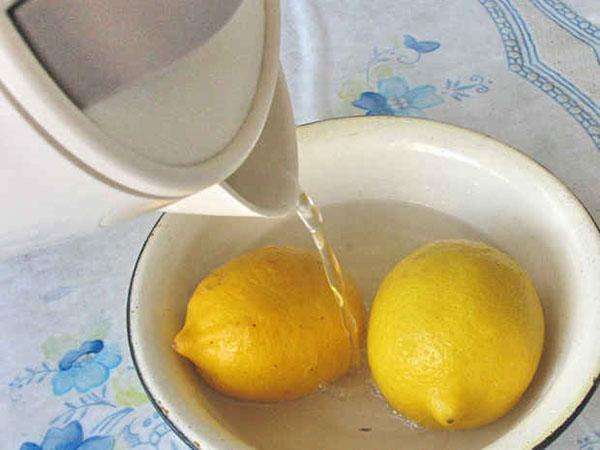 scald the fruit with boiling water