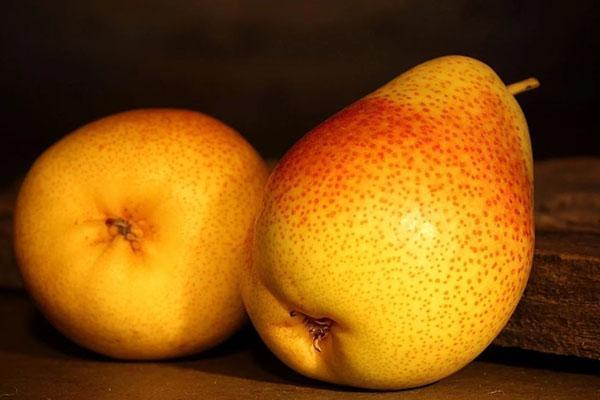 oligoelementos em frutas de pêra