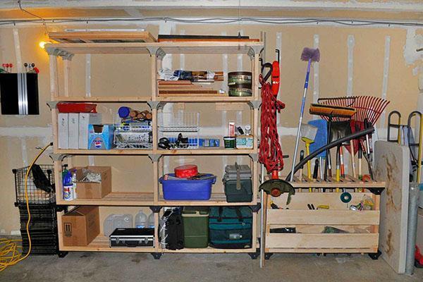 shelving in the garage