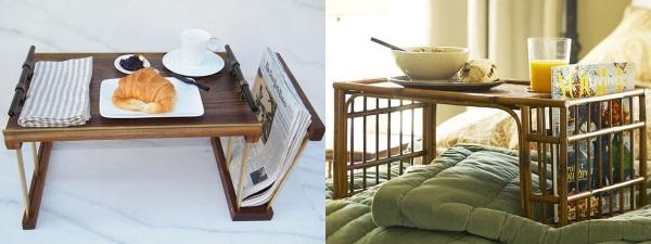 bàn giường làm bằng các vật liệu khác nhau