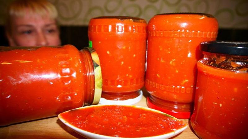 recepty na paradajkovú omáčku pre zimnú klasickú verziu
