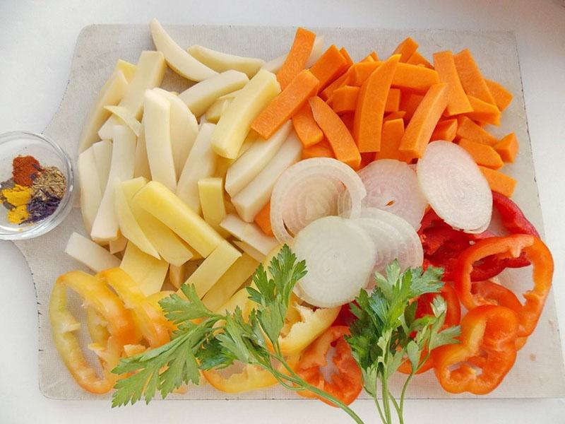couper les légumes pour la cuisson