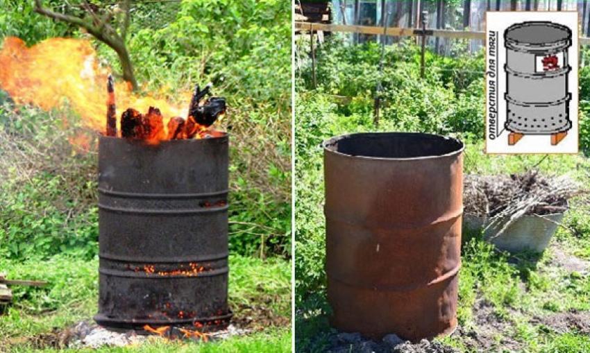 cum se face un butoi de incinerare a deșeurilor