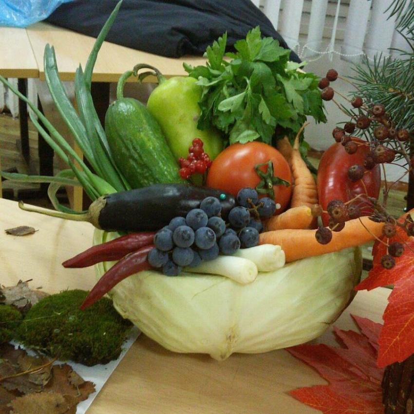how to make a composition of vegetables