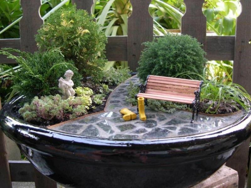 mini grădină în stil englezesc