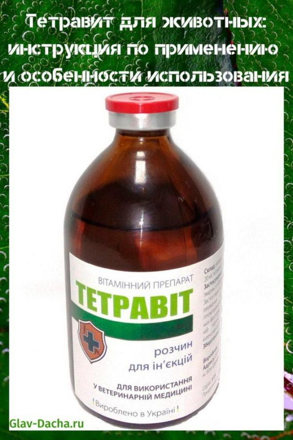 tetravit για ζώα: οδηγίες χρήσης