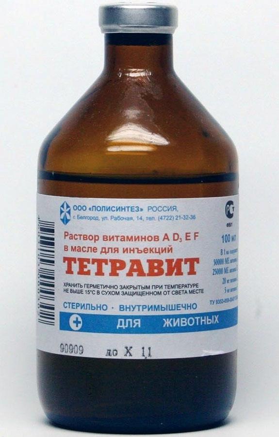 tetravit para animais: instruções de uso