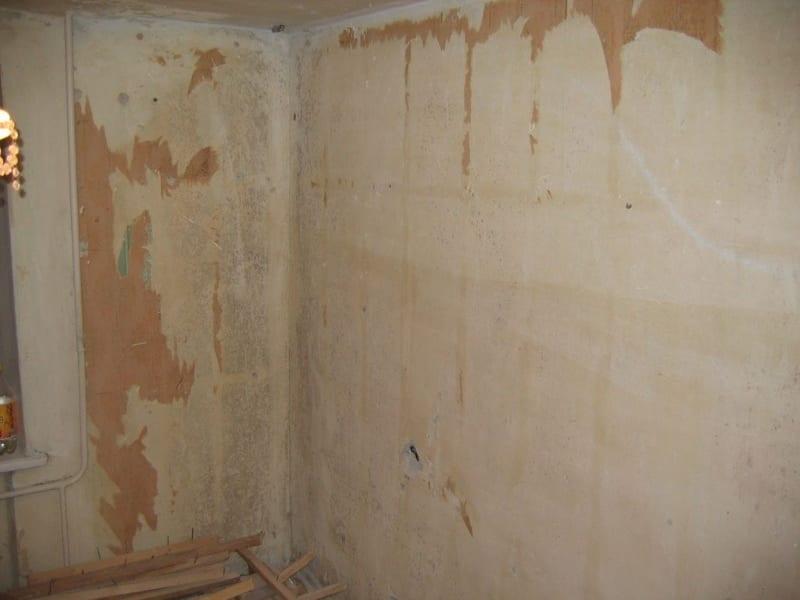 премахване на боя от бетонна стена