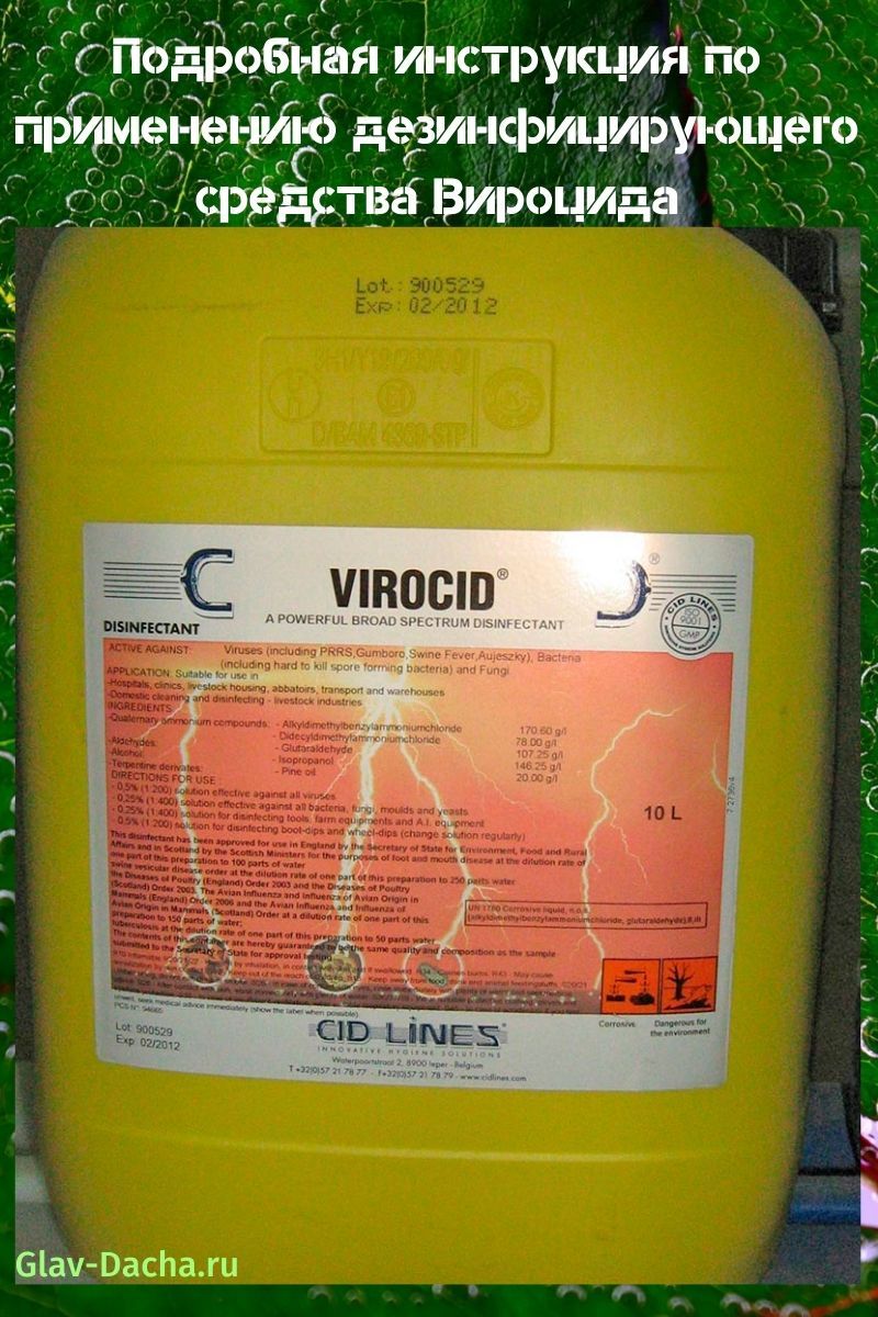 Anweisungen für die Verwendung von Virocid